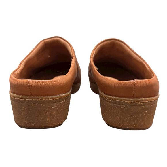 SoftWalk Leather Slip-On Clogs Brown Comfort Mules Size 12M - Picture 2 of 5